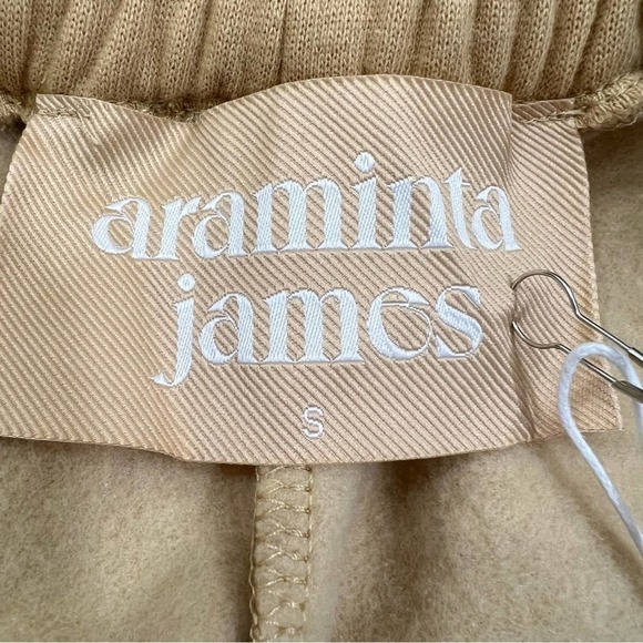 Araminta James Womens Shorts Sz Small Fleece 100% Cotton in Biscuit Nude Tan New - Picture 12 of 16
